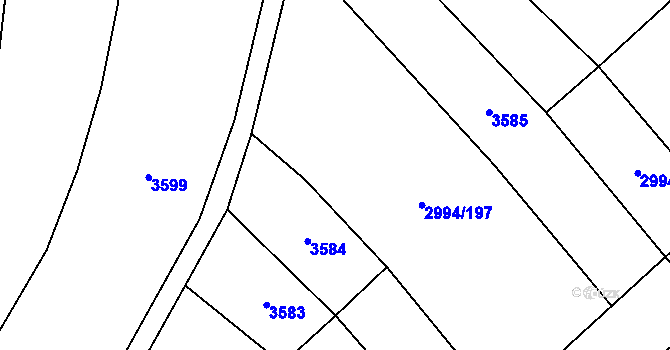 Parcela st. 2994/42 v KÚ Nedašov, Katastrální mapa