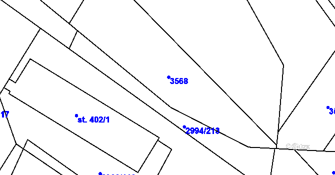 Parcela st. 2994/80 v KÚ Nedašov, Katastrální mapa