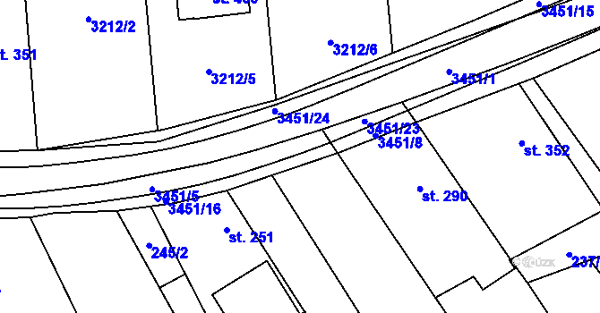 Parcela st. 3451/7 v KÚ Nedašov, Katastrální mapa