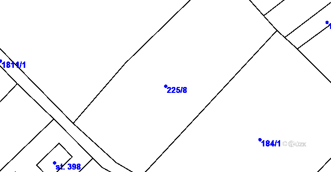Parcela st. 225/8 v KÚ Nedašova Lhota, Katastrální mapa