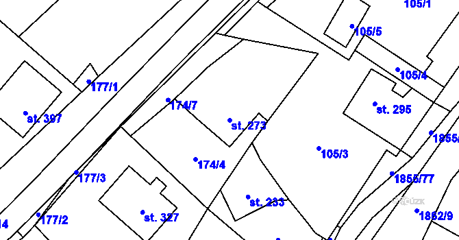 Parcela st. 273 v KÚ Nedašova Lhota, Katastrální mapa
