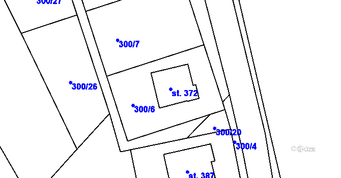 Parcela st. 372 v KÚ Nedašova Lhota, Katastrální mapa