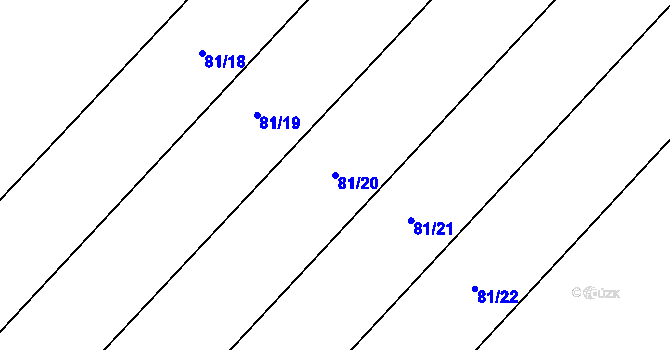 Parcela st. 81/20 v KÚ Horní Neděliště, Katastrální mapa