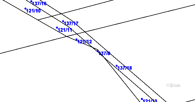 Parcela st. 137/8 v KÚ Horní Neděliště, Katastrální mapa