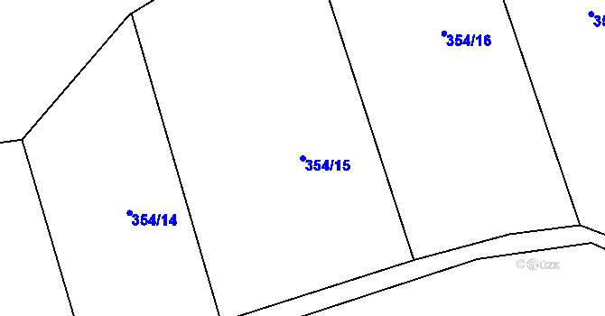 Parcela st. 354/15 v KÚ Kamenice u Nedrahovic, Katastrální mapa