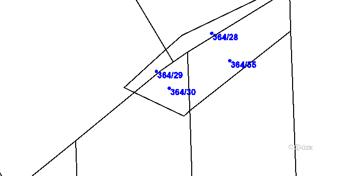 Parcela st. 364/30 v KÚ Kamenice u Nedrahovic, Katastrální mapa