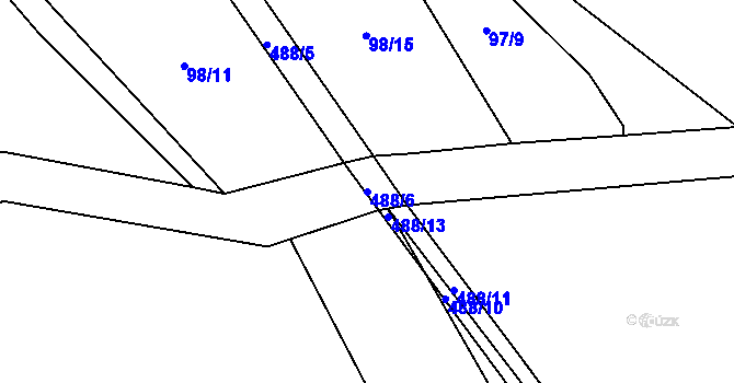 Parcela st. 488/6 v KÚ Kamenice u Nedrahovic, Katastrální mapa