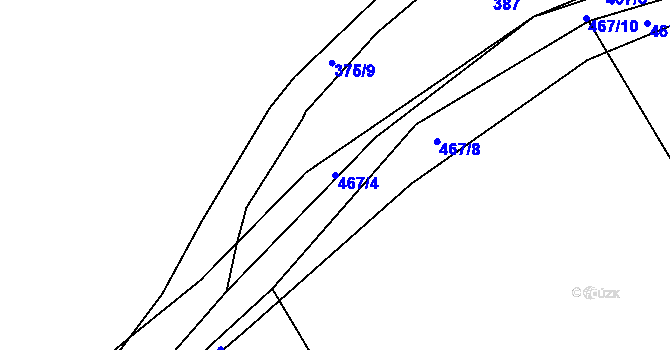 Parcela st. 467/4 v KÚ Kamenice u Nedrahovic, Katastrální mapa