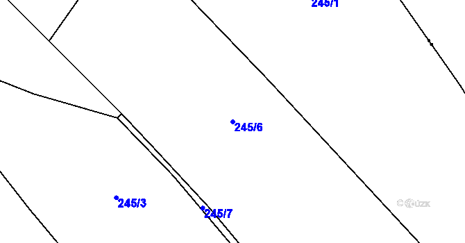 Parcela st. 245/6 v KÚ Nedrahovické Podhájí, Katastrální mapa