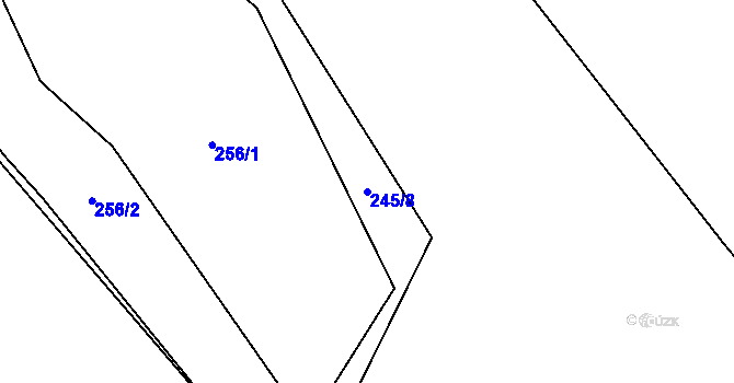 Parcela st. 245/8 v KÚ Nedrahovické Podhájí, Katastrální mapa