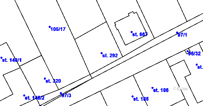 Parcela st. 292 v KÚ Nedvědice pod Pernštejnem, Katastrální mapa