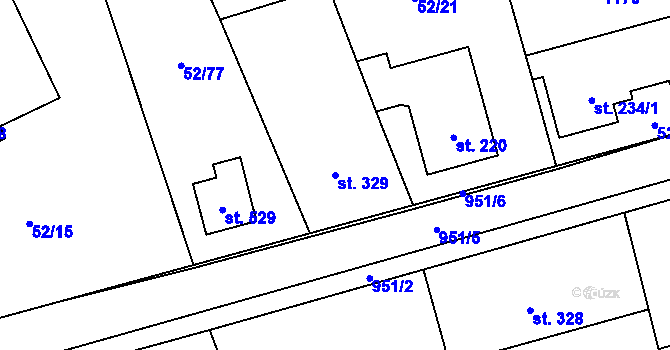Parcela st. 329 v KÚ Nedvědice pod Pernštejnem, Katastrální mapa
