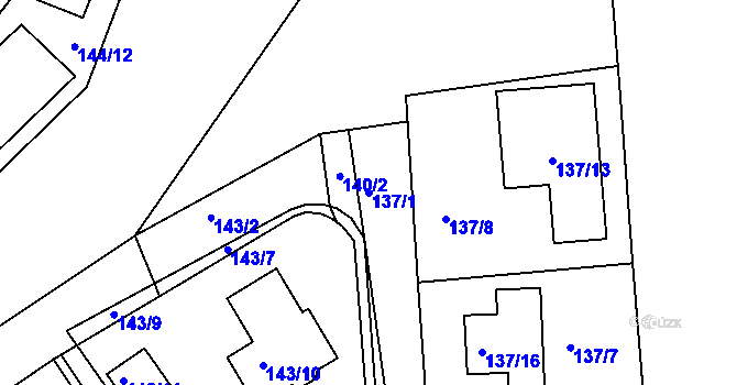 Parcela st. 137/1 v KÚ Nedvězí u Říčan, Katastrální mapa