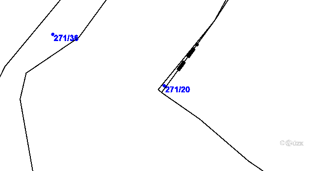 Parcela st. 271/20 v KÚ Nedvězí u Říčan, Katastrální mapa
