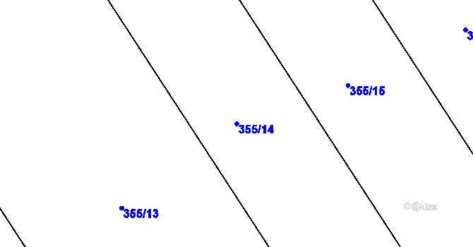 Parcela st. 355/14 v KÚ Nedvězí u Olomouce, Katastrální mapa