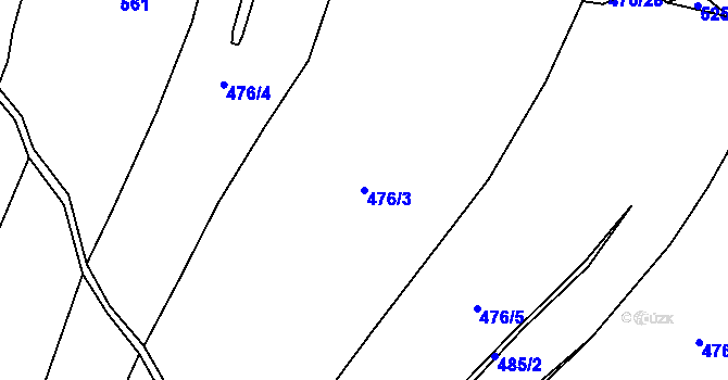 Parcela st. 476/3 v KÚ Nedvězí u Zábřeha, Katastrální mapa