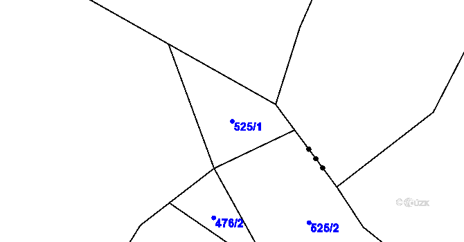 Parcela st. 525/1 v KÚ Nedvězí u Zábřeha, Katastrální mapa
