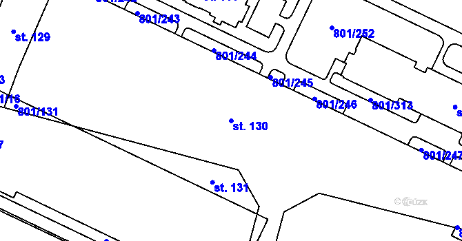 Parcela st. 130 v KÚ Nehasice, Katastrální mapa