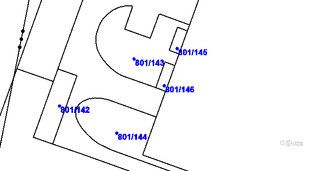 Parcela st. 801/146 v KÚ Nehasice, Katastrální mapa