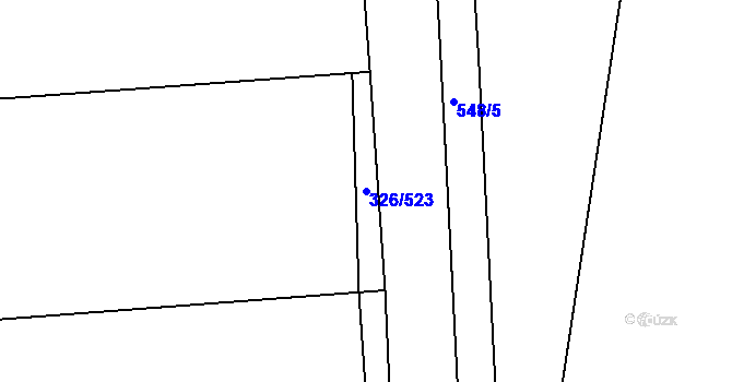 Parcela st. 326/523 v KÚ Nehvizdy, Katastrální mapa