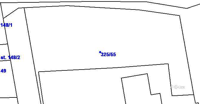 Parcela st. 325/55 v KÚ Nehvizdy, Katastrální mapa