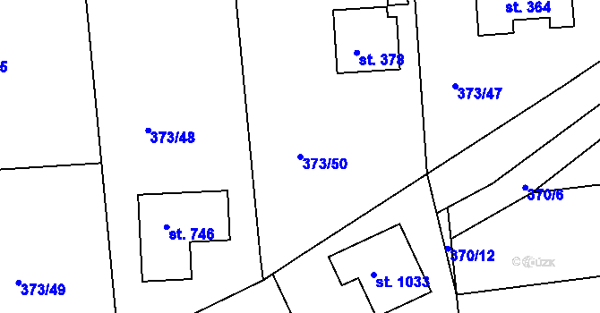 Parcela st. 373/50 v KÚ Nehvizdy, Katastrální mapa