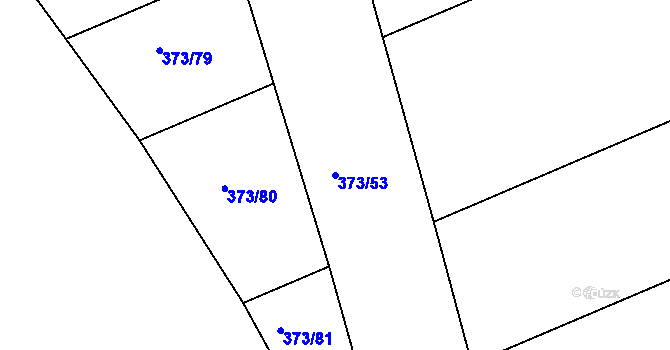 Parcela st. 373/53 v KÚ Nehvizdy, Katastrální mapa