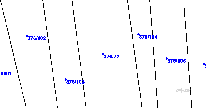 Parcela st. 376/72 v KÚ Nehvizdy, Katastrální mapa