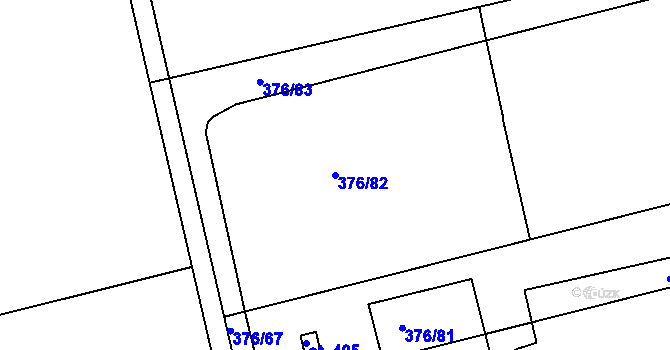 Parcela st. 376/82 v KÚ Nehvizdy, Katastrální mapa