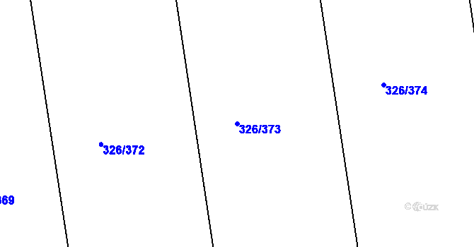 Parcela st. 326/373 v KÚ Nehvizdy, Katastrální mapa
