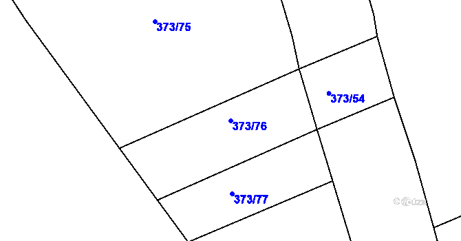 Parcela st. 373/76 v KÚ Nehvizdy, Katastrální mapa