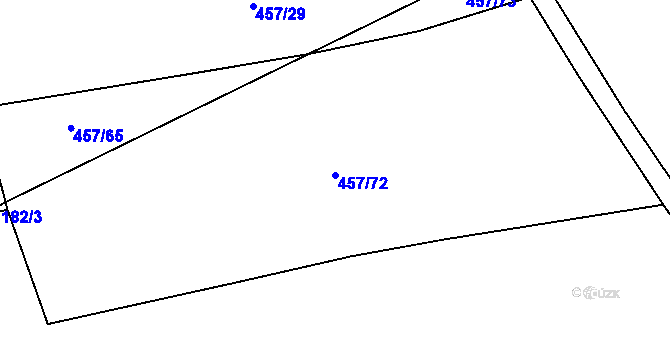 Parcela st. 457/72 v KÚ Nehvizdy, Katastrální mapa