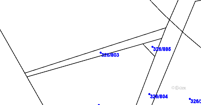 Parcela st. 326/803 v KÚ Nehvizdy, Katastrální mapa
