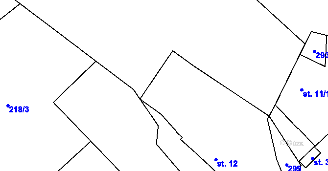 Parcela st. 12 v KÚ Homole u Nechalova, Katastrální mapa