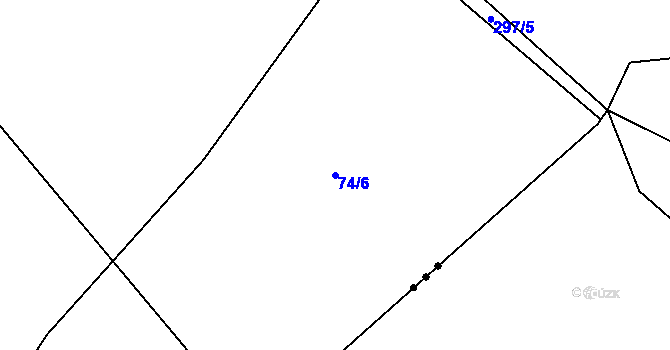Parcela st. 74/6 v KÚ Homole u Nechalova, Katastrální mapa