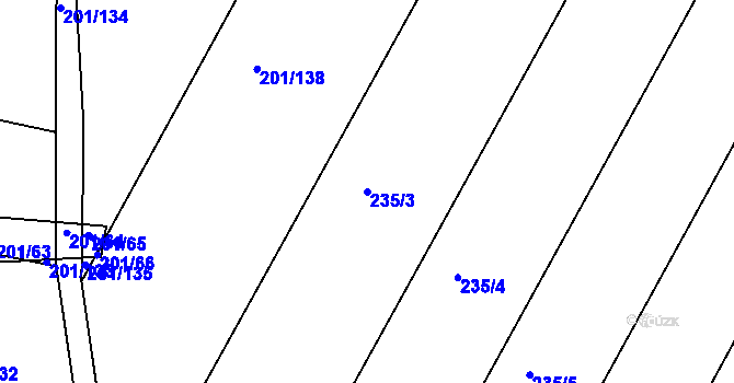 Parcela st. 235/3 v KÚ Lubno u Nechanic, Katastrální mapa