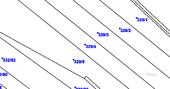 Parcela st. 329/4 v KÚ Lubno u Nechanic, Katastrální mapa