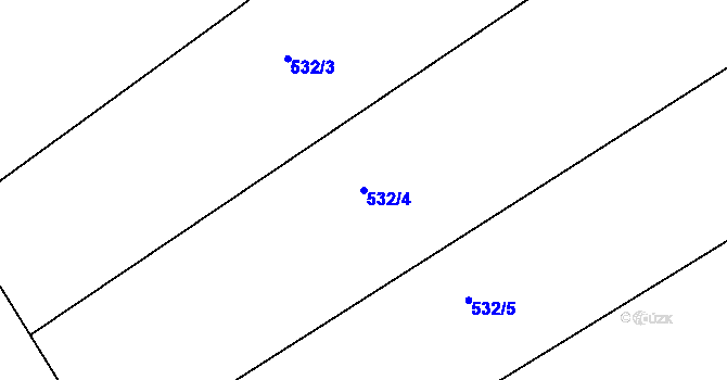 Parcela st. 532/4 v KÚ Lubno u Nechanic, Katastrální mapa