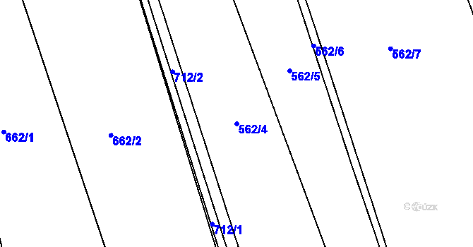 Parcela st. 562/4 v KÚ Lubno u Nechanic, Katastrální mapa