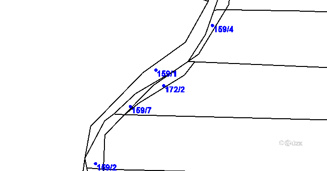 Parcela st. 172/2 v KÚ Nechanice, Katastrální mapa