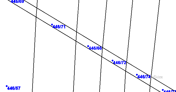 Parcela st. 446/66 v KÚ Nechanice, Katastrální mapa