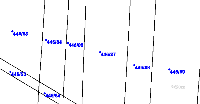 Parcela st. 446/87 v KÚ Nechanice, Katastrální mapa