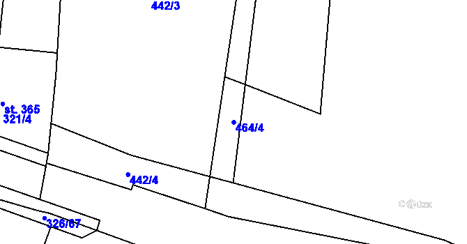 Parcela st. 464/4 v KÚ Nechanice, Katastrální mapa