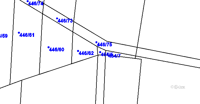 Parcela st. 464/5 v KÚ Nechanice, Katastrální mapa