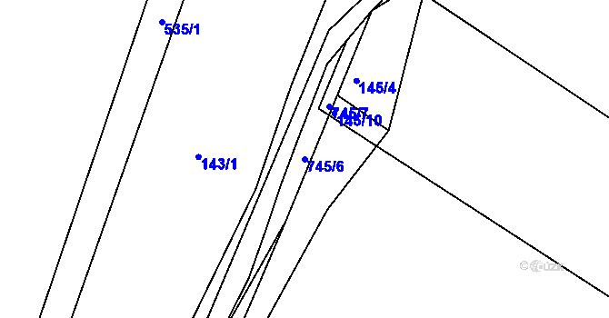 Parcela st. 745/6 v KÚ Nechanice, Katastrální mapa