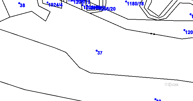 Parcela st. 37 v KÚ Březí u Trhových Svinů, Katastrální mapa