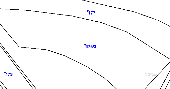 Parcela st. 175/3 v KÚ Březí u Trhových Svinů, Katastrální mapa