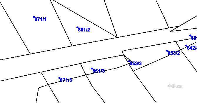 Parcela st. 801/13 v KÚ Todně, Katastrální mapa
