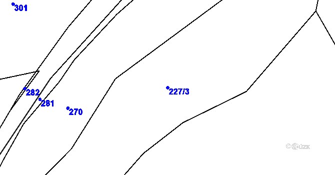 Parcela st. 227/3 v KÚ Bratřejov, Katastrální mapa