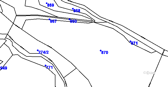 Parcela st. 66/1 v KÚ Křemenice, Katastrální mapa